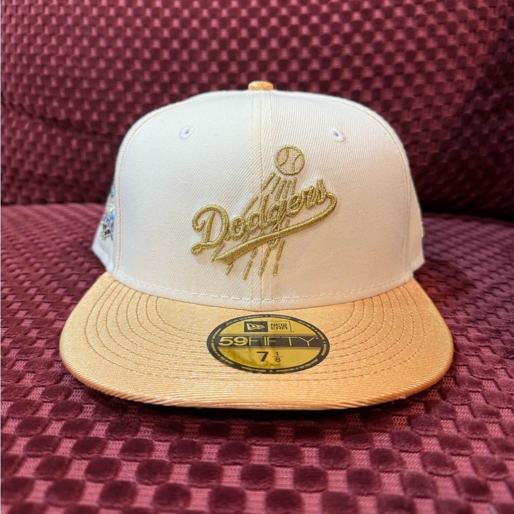 Los Angeles Dodgers New Era Chronic 40th Anniversary Patch Fitted Cap Hat 7 1/8